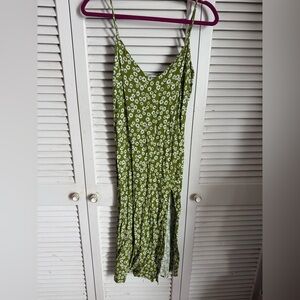 Reformation Olive Floral Maxi Dress